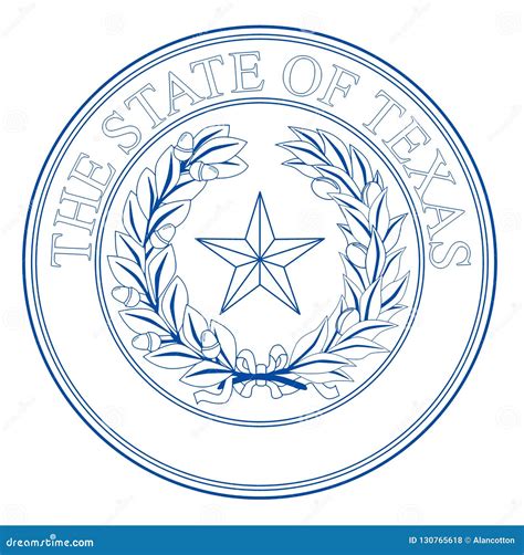 Texas State Seal stock illustration. Illustration of icon - 130765618