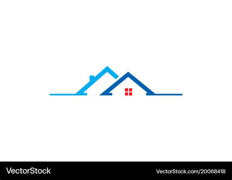 House roof building logo Royalty Free Vector Image