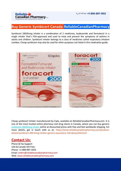 Buy Generic Symbicort Canada by richardsbrody - Issuu