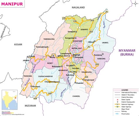 Manipur Map | Map of Manipur - State, Districts Information and Facts