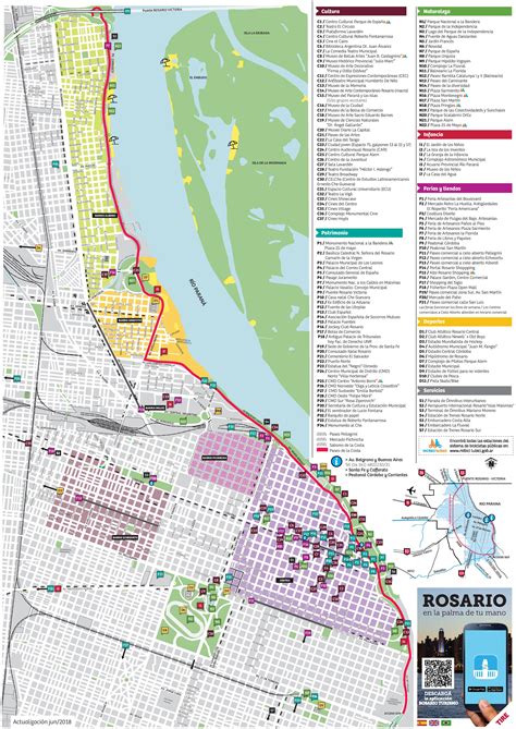 Tourist map of Rosario, Santa Fe, Argentina | Gifex