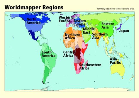 Major World Regions Map - Draw A Topographic Map