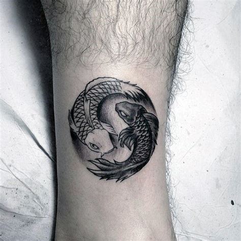 40 Yin Yang Koi Fish Tattoos For Men - Cosmic Force Ink Ideas