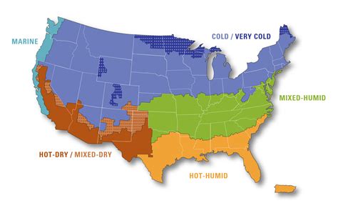 Building America climate zone map | Building America Solution Center