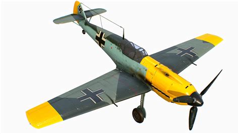 German fighter aircraft Messerschmitt Bf 109 - Buy Royalty Free 3D ...