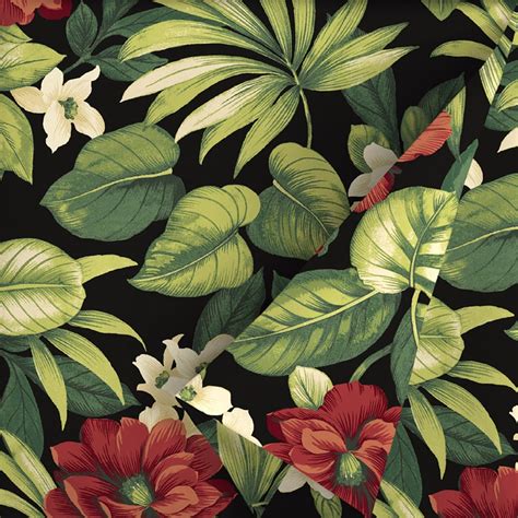 Shop Garden Treasures 54-in W Sanibel Tropical Outdoor Fabric (By-the ...