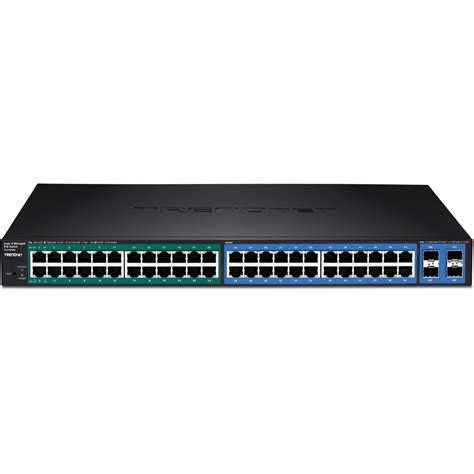 48-Port Gigabit PoE+ Managed Layer 2 Switch with 4 shared SFP slots ...