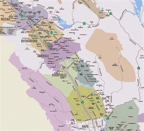 Napa Valley Winery Map | Plan Your Visit To Our Wineries - California ...