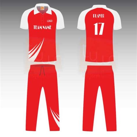 Red 2-Tone Cricket Jerseys Uniforms - Dubai UAE | Leading Uniforms ...