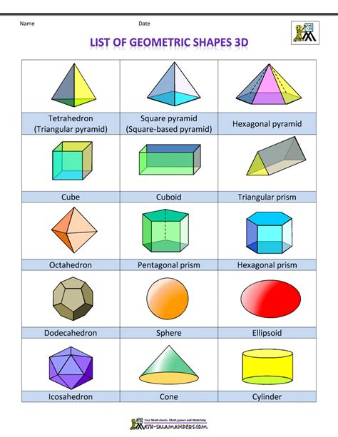 Printable 3d Shapes