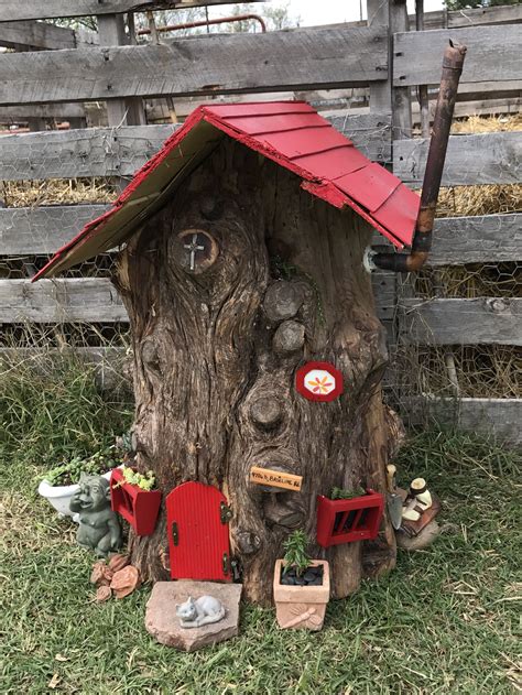 Troll House #oldstump #trollhouse #diy | Fairy garden houses, Fairy ...