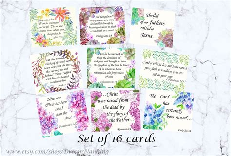 Easter Bible Verses Cards Scripture Memory Cards ESV Scripture Study ...