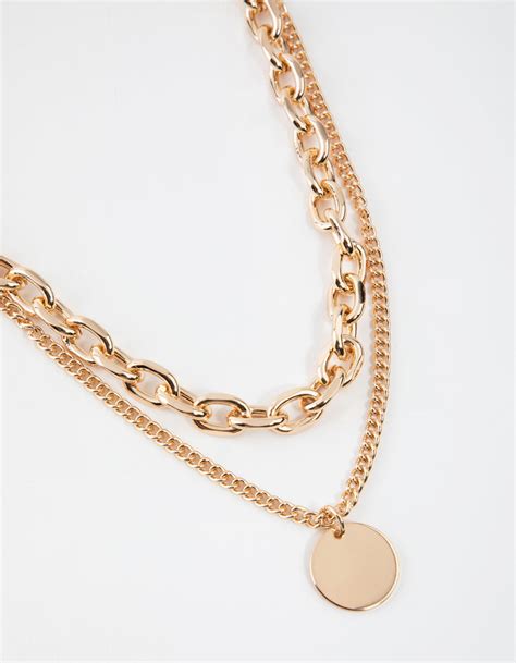 Gold Mid Chain & Pendant Necklace - Lovisa