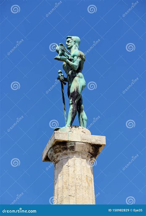 The Victor Monument, Pobednik, Belgrade, Serbia Stock Image - Image of ...