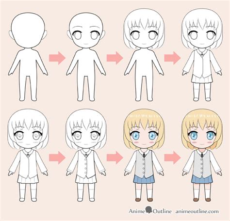 How to draw chibi body for beginners - totaldad