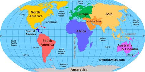 World Map Of All Continents