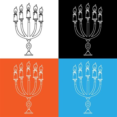 Hanukkah candles drawing vector for websites, printing and others ...