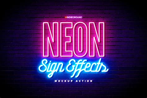 Neon Text Illustrator Template