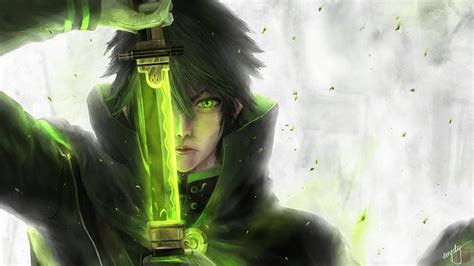 HD wallpaper: swordsman illustration, Anime, Seraph of the End, Black ...