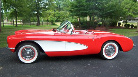 1957, Chevrolet, Corvette, Convertible, Muscle, Classic, Old, Vintage ...