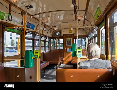 Melbourne Australia interior of old tram on tourist trams on free ...