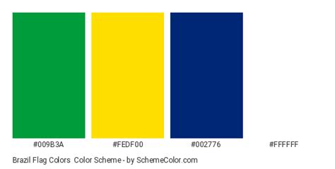 Brazil Flag Colors » Country Flags » SchemeColor.com