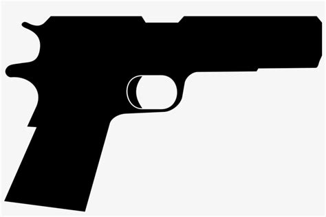 File - Gun Outline - Svg - Cartoon Gun No Background Transparent PNG ...