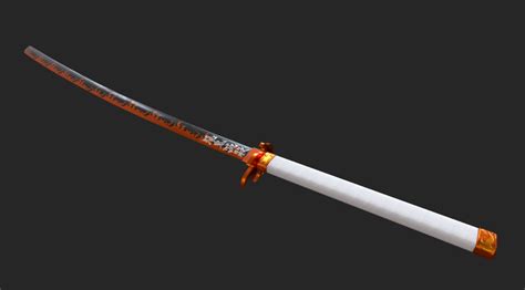 Rengoku Kyoujurou's katana - DownloadFree3D.com