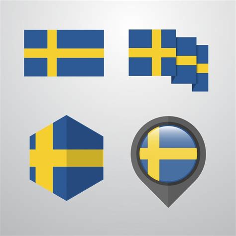 Sweden flag design set vector 14072881 Vector Art at Vecteezy