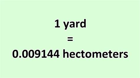 Convert Yard to Hectometer - ExcelNotes