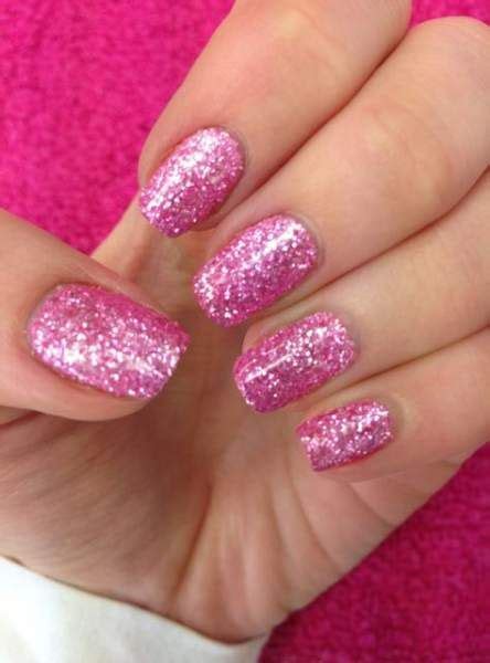 Super nails art stiletto pink glitter Ideas | Pink glitter nails, Pink ...