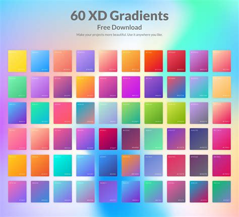 60 XD Gradients - Free Downlaod on Behance | Gradient color design ...