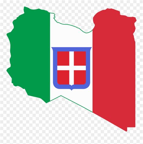 Italian Flag Image - Italian Libya Flag Map Clipart (#476185) - PinClipart