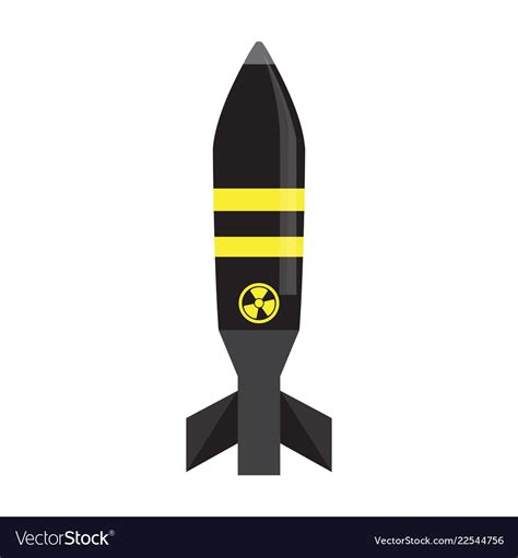 Isolated nuclear missile icon Royalty Free Vector Image