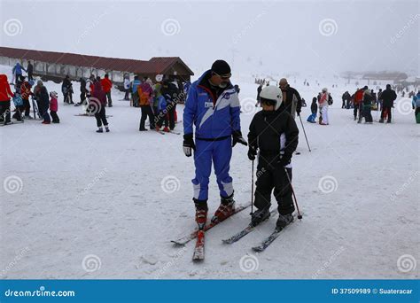 Ski Lesson editorial stock image. Image of happiness - 37509989