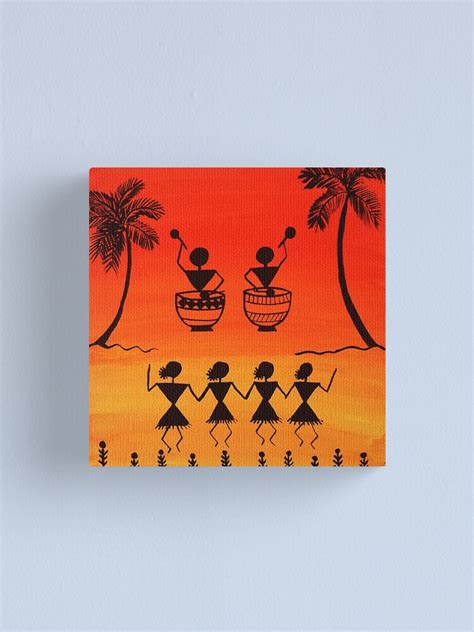 "Warli painting - Traditional Art from India " Canvas Print for Sale by ...