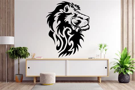 Lion Wall Decal Lion Wall Art Lion Wall Decor Lion Wall - Etsy