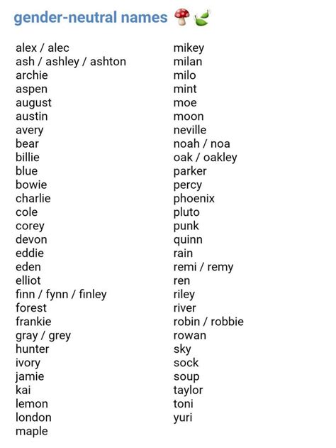 gender-neutral names // non-binary enby names list in 2022 | Gender ...