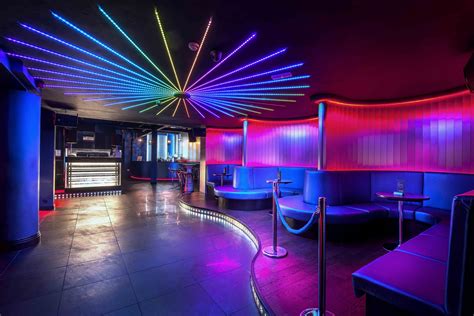 night lights and interior design bright ideas | Nightclub design, Club ...