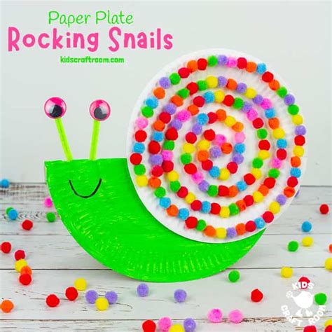 Rocking Paper Plate Snail Craft - Kids Craft Room