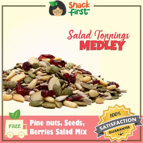 SnackFirst Salad Toppings Medley (Pine nuts, Sliced Almonds, Seeds ...