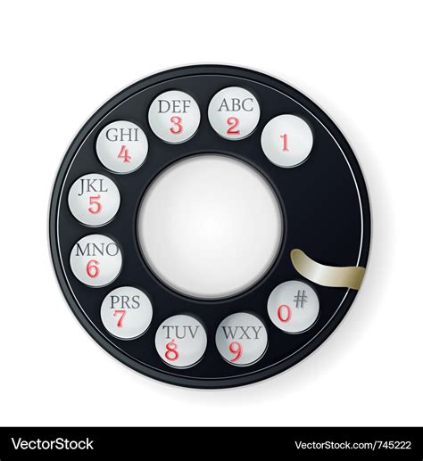 Rotary phone dial Royalty Free Vector Image - VectorStock