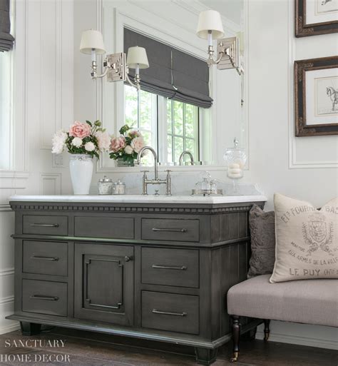 Gray and White Master Bathroom Design Ideas - Sanctuary Home Decor