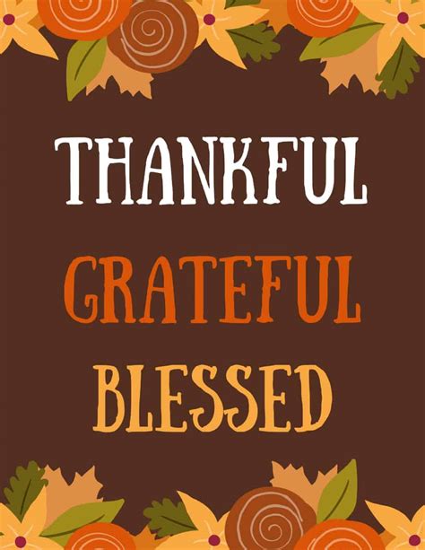 Free Printable Grateful Thankful Blessed - Printable Word Searches