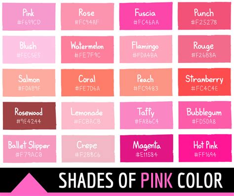 129 Shades of Pink: Color Names, Hex, RGB, CMYK Codes | Color Meanings