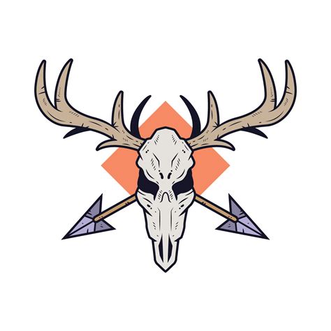 Deer Skull Vector 230219 Vector Art at Vecteezy