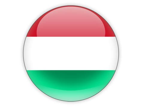 Round icon. Illustration of flag of Hungary