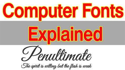 Fonts Explained in details - How Computer fonts works - YouTube