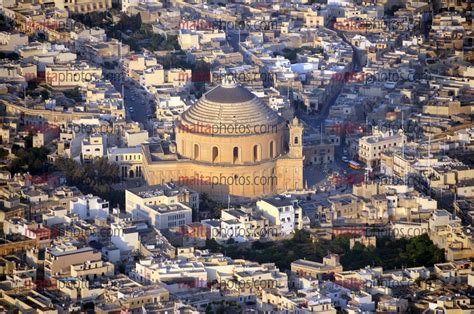 Mosta Parish Church Aerial Square Rotunda Religious Religion ...