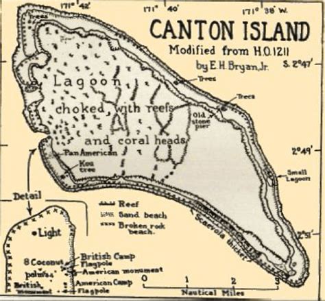 Map of Canton (Kanton) Island circa 1945. | Download Scientific Diagram